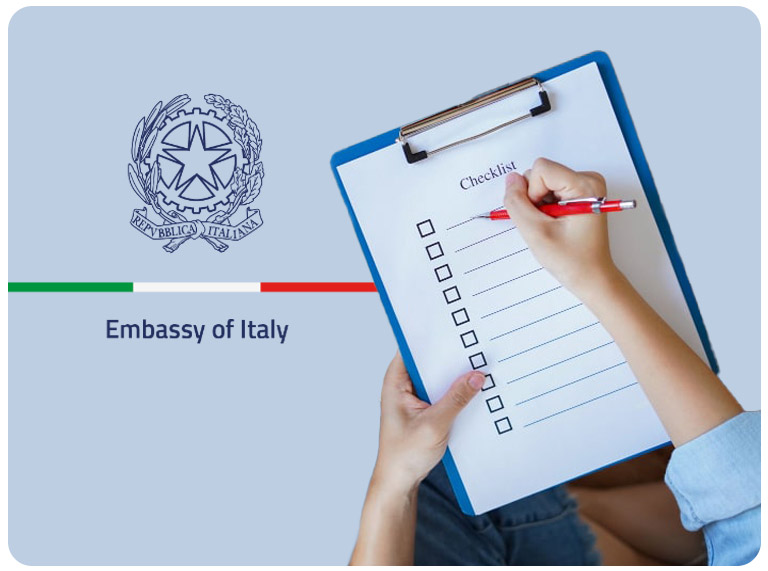 چک لیست سفارت ایتالیا